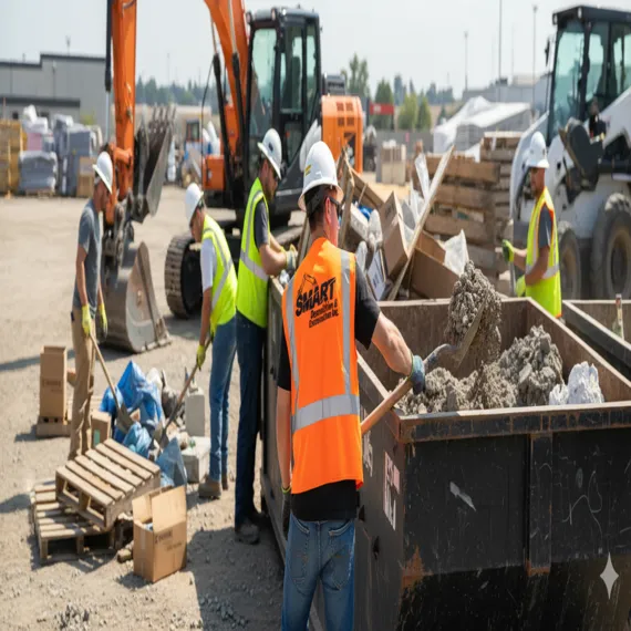 Limpieza de chimenea y residuos en obra