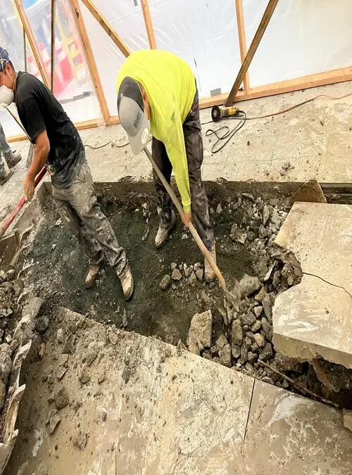Piso demolido y preparado para obra nueva